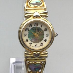 Kathy Ireland Watch Womens Gold Tone Abalone Heart Band Quartz
24mm Water Resist
